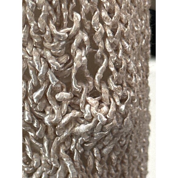 CCC Loose Knit Crop Top Metallic Open Back Sweater Stylish Lightweight Pullover - Picture 5 of 8